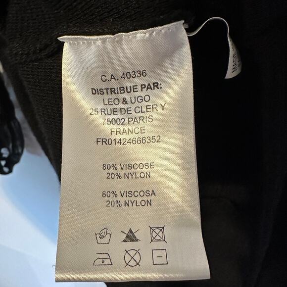 Leo & Ugo Paris France Black Lace Blouse Women's 3 8/10 or Medium - Picture 5 of 5